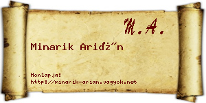 Minarik Arián névjegykártya